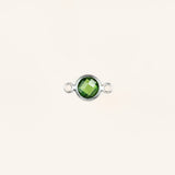 Birthstone Connector Charm - Sterling Silver