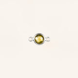 Birthstone Connector Charm - Sterling Silver