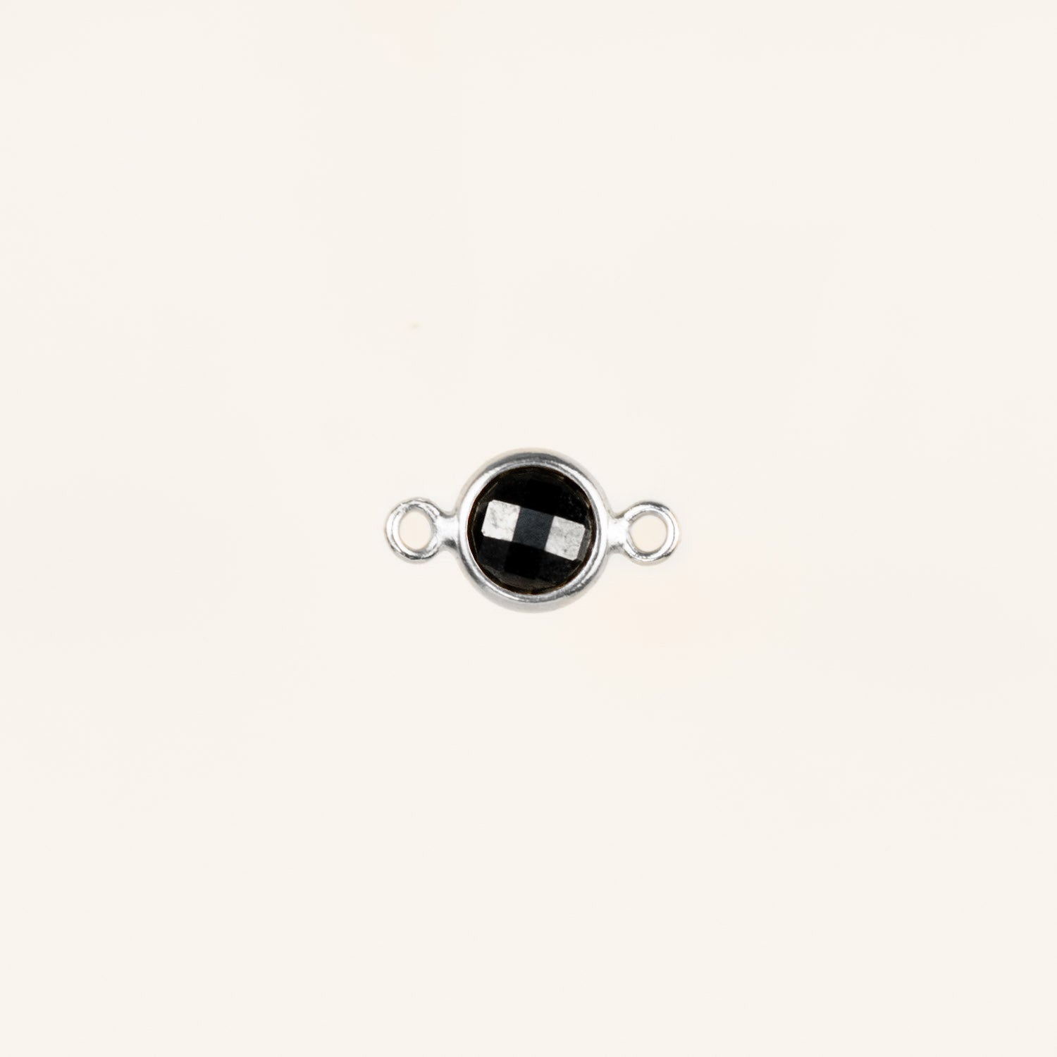 Birthstone Connector Charm - Sterling Silver