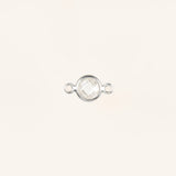 Birthstone Connector Charm - Sterling Silver