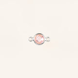 Birthstone Connector Charm - Sterling Silver
