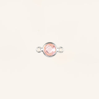Birthstone Connector Charm - Sterling Silver