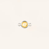 Birthstone Connector Charm - Sterling Silver