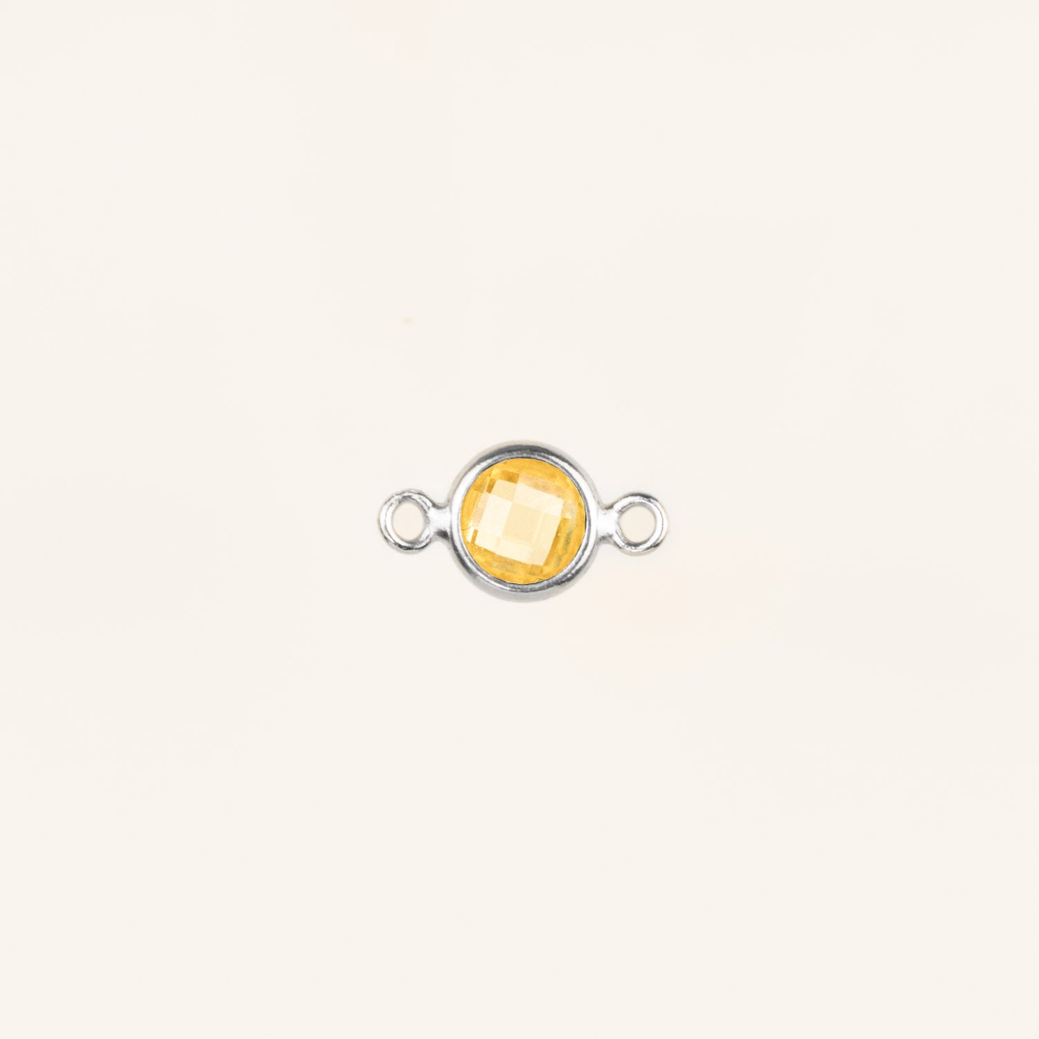 Birthstone Connector Charm - Sterling Silver