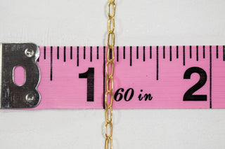 Chain17 gold chain on pink measuring tape, 1.60 inches