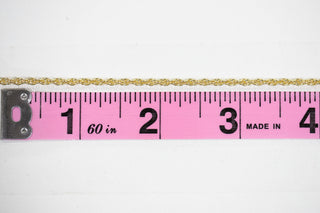 Chain34 gold rope chain with measurement