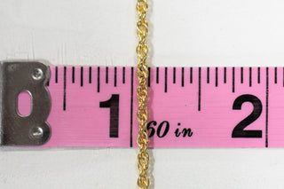 Chain34 gold necklace measured at 1.60 inches