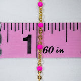 Cable Enamel in Pink - Gold Filled