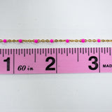 Cable Enamel in Pink - Gold Filled