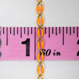 Gold Enamel Chain in Orange