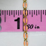 Gold Enamel Chain in Peach