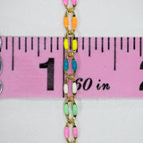 Gold Enamel Rainbow Chain