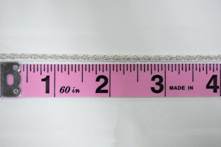 Silver Chain 34 measured with a pink ruler