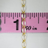 Gold Enamel Chain in White