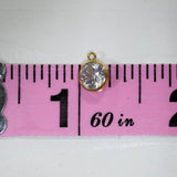 Gold Filled - White CZ Bezel Drop - 6mm