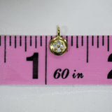 Gold Plated - White CZ Drop - 6mm