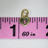 Gold Plated - Heart Padlock - 8 x 9.5mm