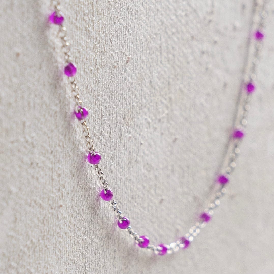 Purple beaded necklace D2CAEB3C-F42B