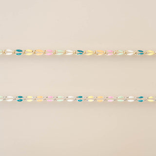 Gold Enamel Rainbow Chain