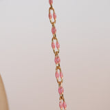 Paperclip Enamel Glitter Pink