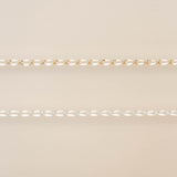 Silver Enamel Chain in White