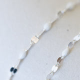 Dapped - White Enamel - Sterling Silver