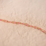 Paperclip Enamel Glitter Pink