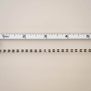 Silver Enamel Chain in Black