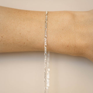 Flattened Figaro - Medium - Sterling Silver