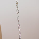 Textured Theta Chain - Sterling Silver