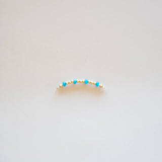 Blue + 3 Gold - Bead Connector - GF