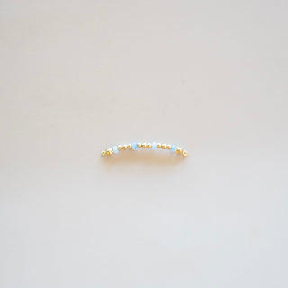 Dusty Blue + 3 Gold - Bead Connector - GF