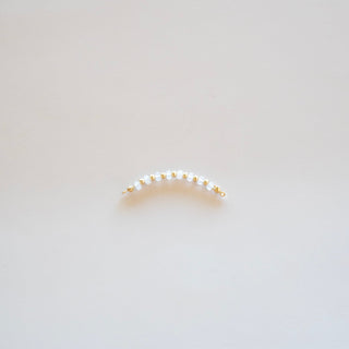 Milky White + Gold - Bead Connector - GF