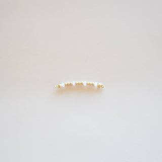 Milky White + 3 Gold Bead Connector - GF