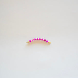 Fuschia + Gold - Bead Connector - GF