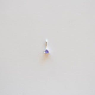 Dangle Circles - CZ Birthstone - Sterling Silver