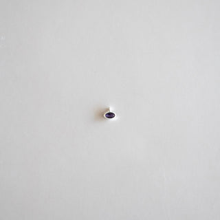 Oval Birthstone - Dangle - Sterling Silver