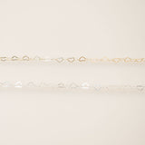 Flat Hearts - Medium - Sterling Silver