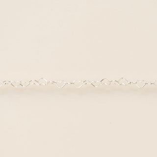 silver heart chain for permanent jewelry