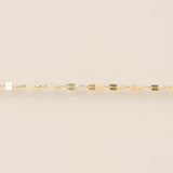 Textured Dapped - Single Link Paperclip - Gold Filled