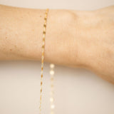 Textured Dapped - Single Link Paperclip - Gold Filled