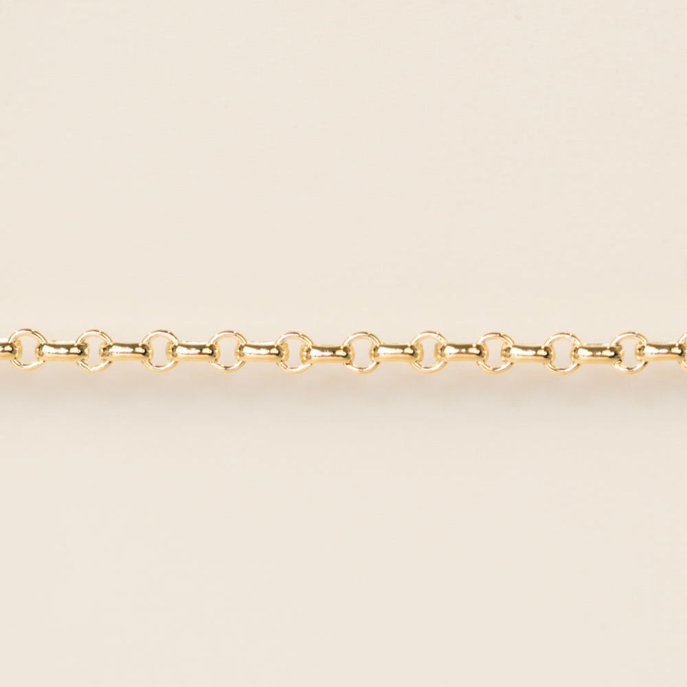 Gold chain on a beige background