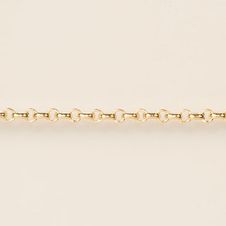 Gold chain on a beige background