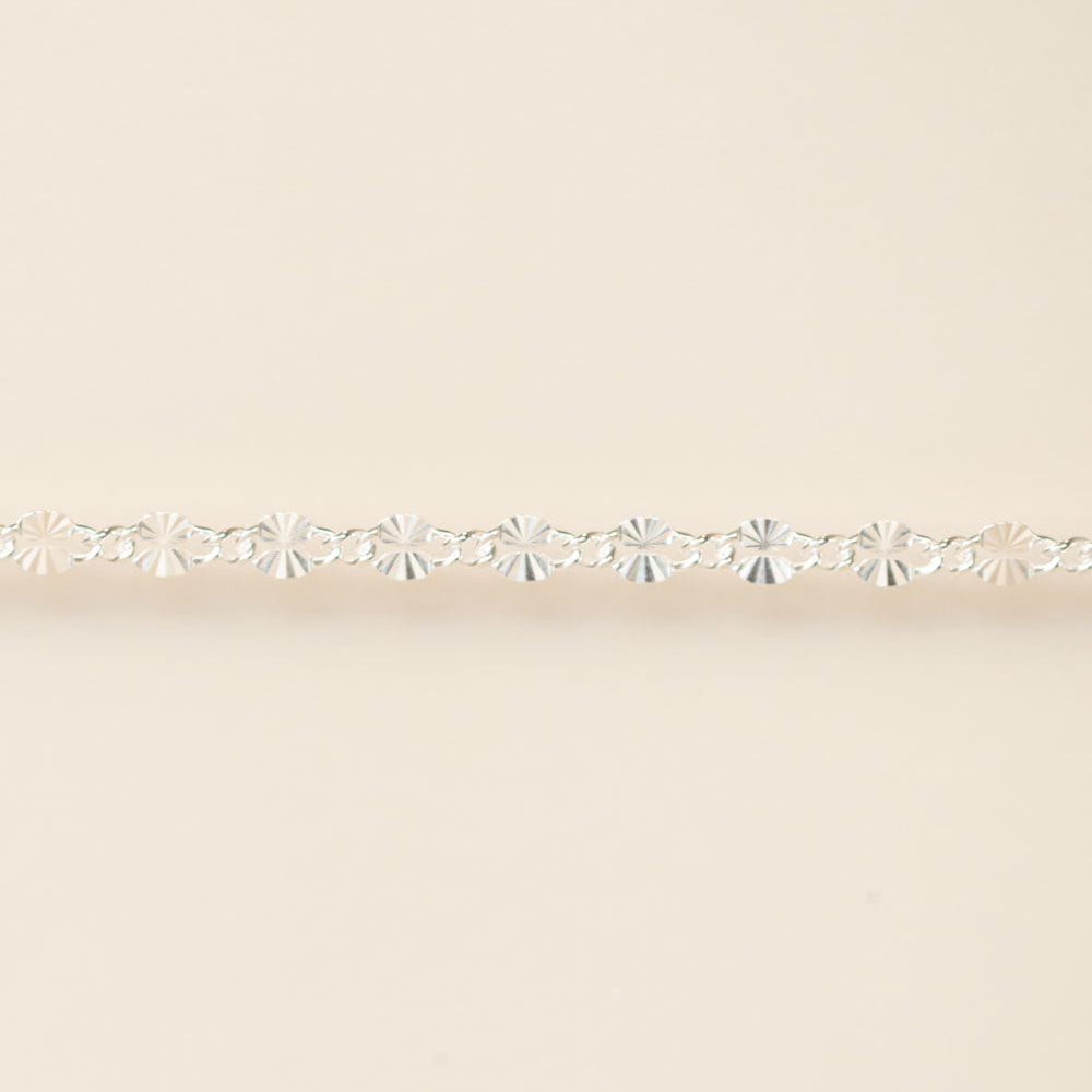 sunburst silver chain for permanent Jewelry