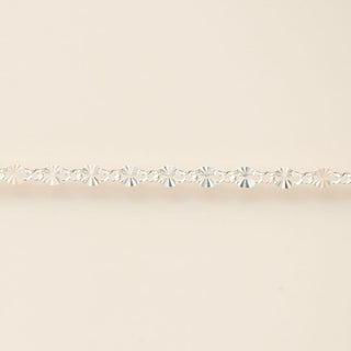 sunburst silver chain for permanent Jewelry