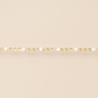 Cable Enamel White - Gold Filled