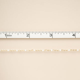 Cable Enamel White - Gold Filled