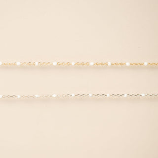 Cable Enamel White - Gold Filled