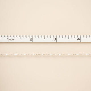 White Cable Enamel Chain - Sterling Silver