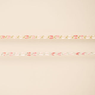 Gold Enamel in Pink Oasis - Glitter